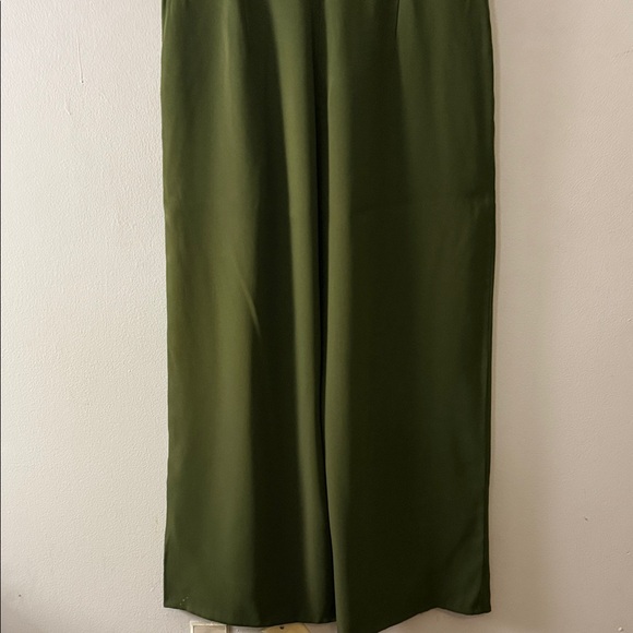 Antonio Melani Sleeveless Wide-Leg Jumpsuit Olive Green - Size 14 - Picture 7 of 7